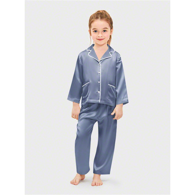 Satin Sleep Wear Real Silk Children Pajamas 100% Natural Kids 19mm 100%  Mulberry Silk Charmeuse Soft Sleepwear Sets 3PCS - China Silk and Silk  Pajama price