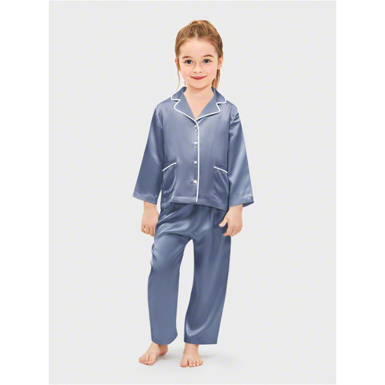 Pijamas de seda de morera 100% naturales que protegen la piel para niños