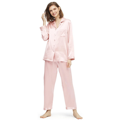 Pijama de lujo para mujer, 100 % seda morera natural que protege la piel