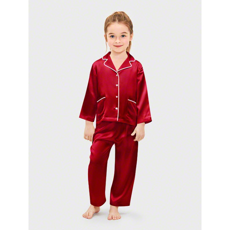 Pijamas de seda de morera 100% naturales que protegen la piel para niños