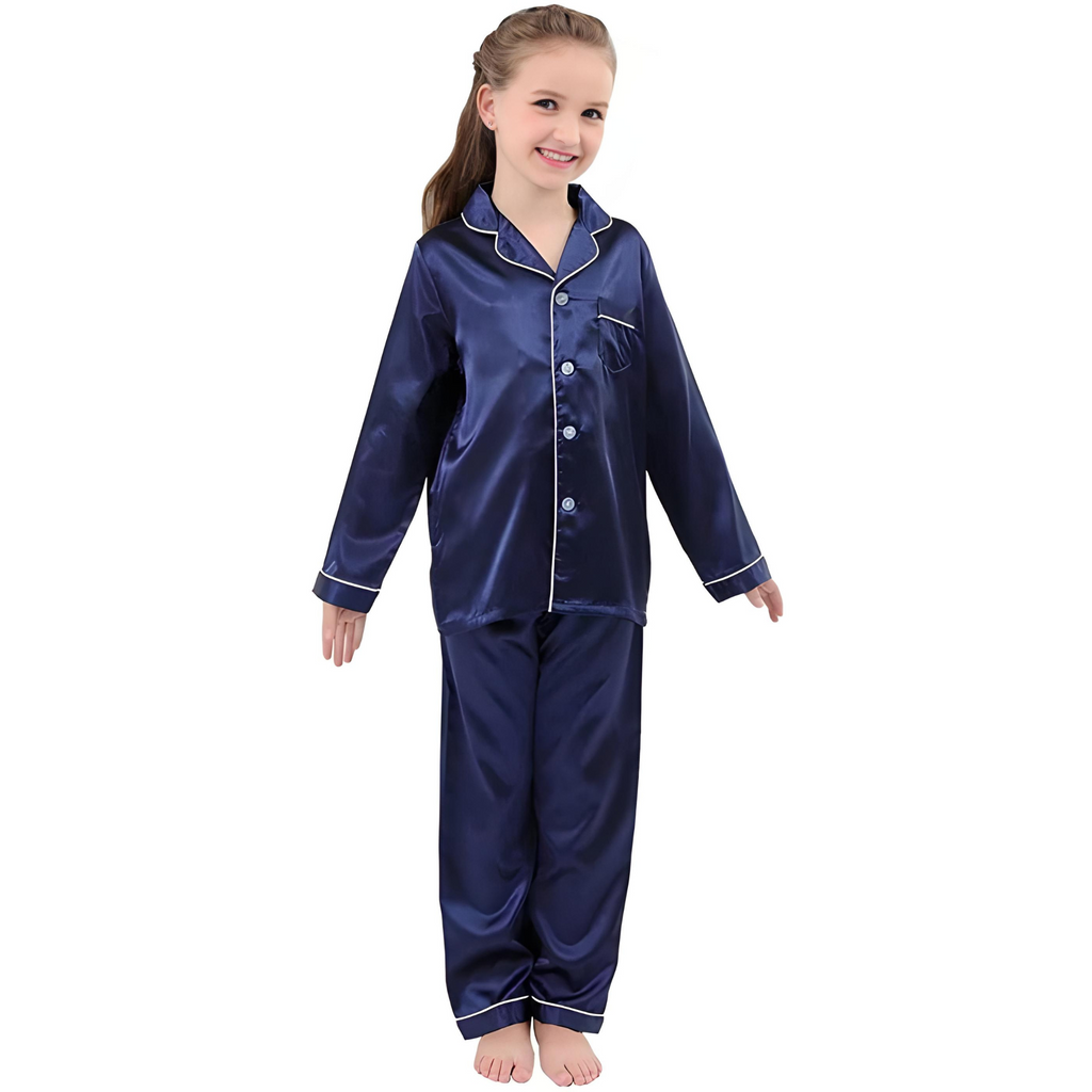 Pijamas de seda de morera 100% naturales que protegen la piel para niños