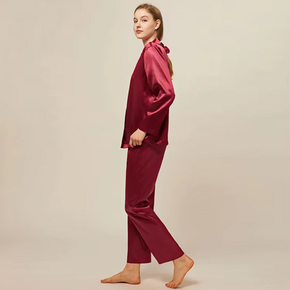 Pijama de lujo para mujer, 100 % seda morera natural que protege la piel