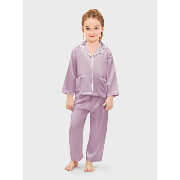 Pijamas de seda de morera 100% naturales que protegen la piel para niños